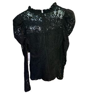 AQUA lace long sleeve top, XS